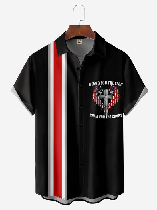 Moisture-wicking Breathable American Cross Bowling Shirt