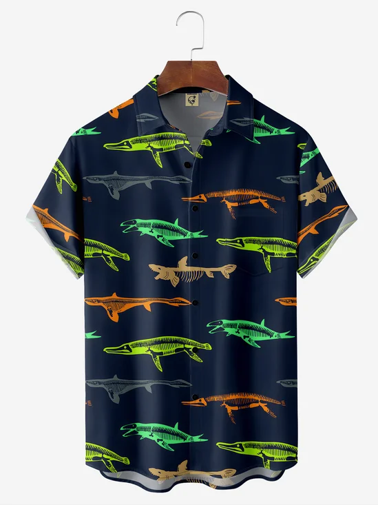 Moisture-Wicking Marine Animal Print Shirt