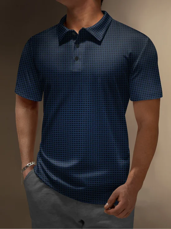 Hardaddy Moisture Wicking Golf Polo 3D Abstract Gradient Color Geometric