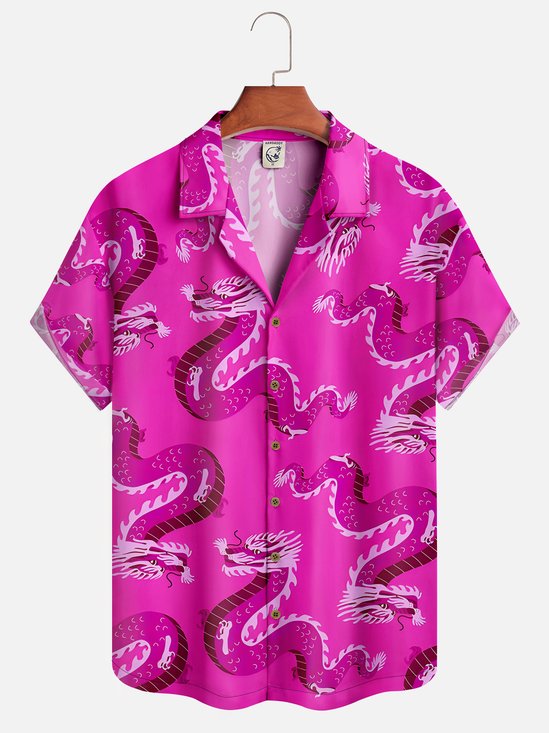 Moisture-wicking Abstract Dragon Casual Shirt
