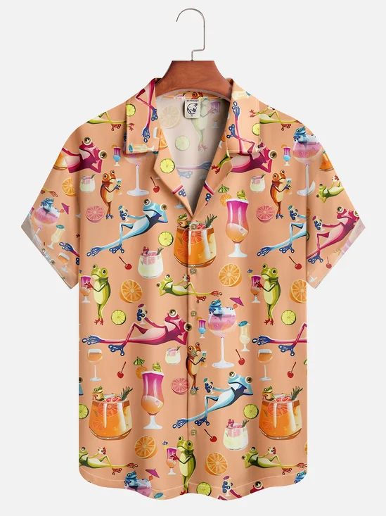 Moisture-wicking Juice Frog Hawaiian Shirt