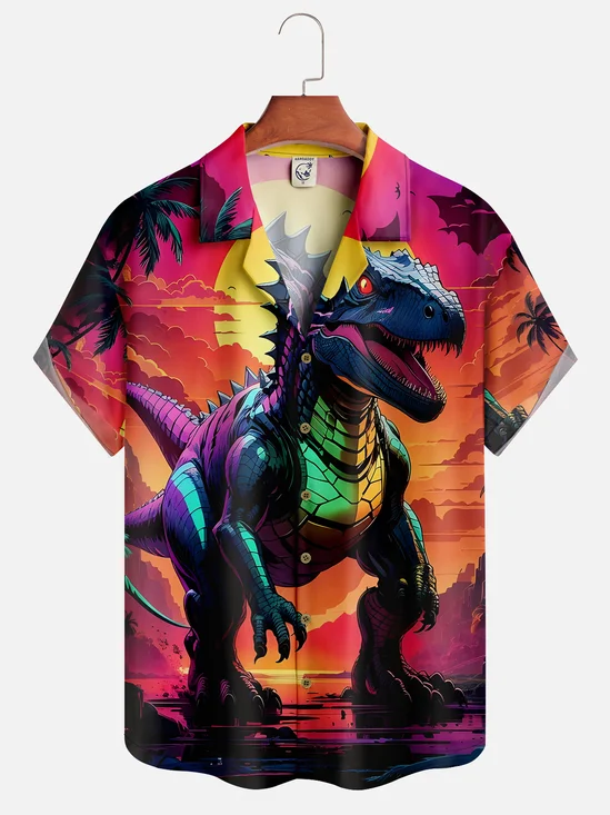 Moisture-wicking Dinosaur Casual Shirt
