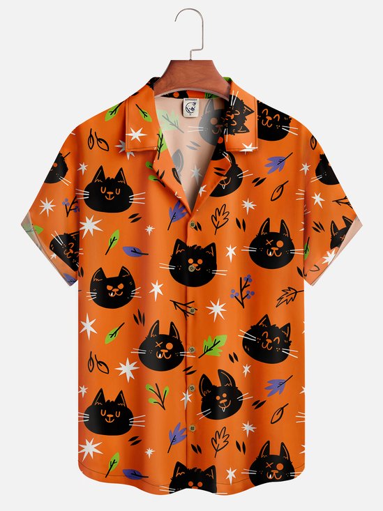 Moisture-wicking Animal Cat Casual Shirt