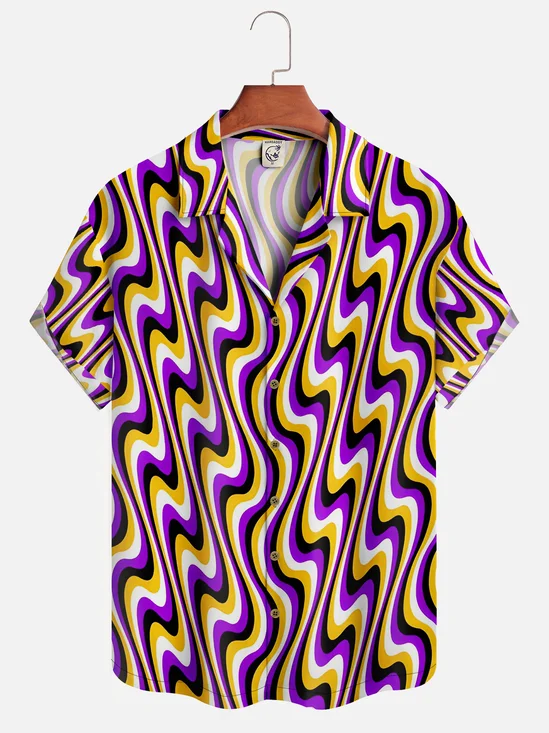 Hardaddy Moisture-wicking Geometric Abstract Casual Shirt
