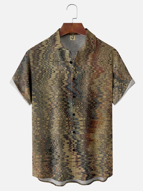 Hardaddy Moisture wicking Geometric Texture Casual Shirt