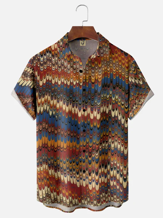 Hardaddy Moisture wicking Geometric Texture Casual Shirt