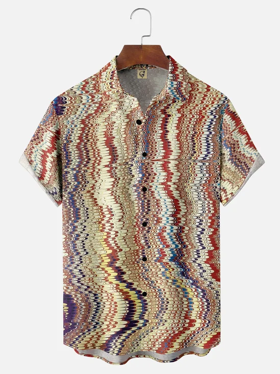 Hardaddy Moisture wicking Geometric Texture Casual Shirt