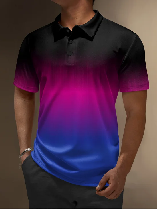 Hardaddy Moisture Wicking Golf Polo 3D Abstract Gradient Color