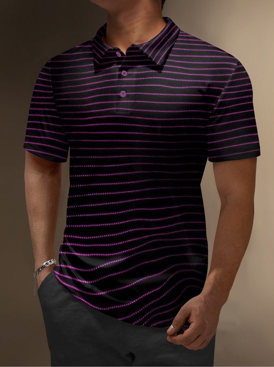 Hardaddy Moisture wicking Golf Polo 3D Abstract Gradient Polka Dots