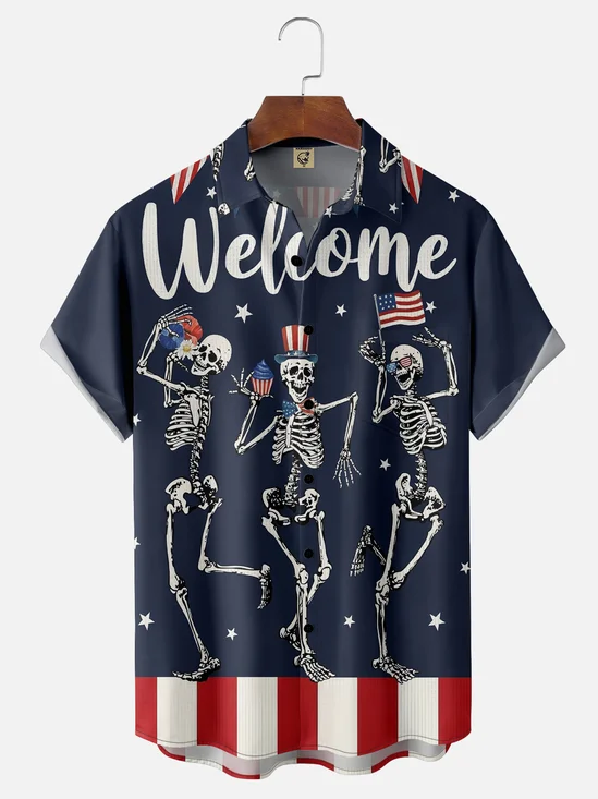 Moisture-Wicking Independence Day American Flag Shirt