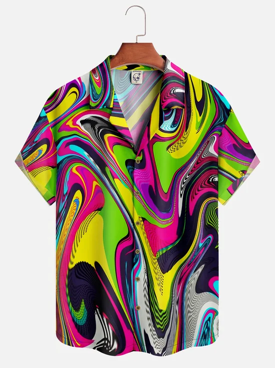 Moisture-wicking Abstract Art Hawaiian shirt