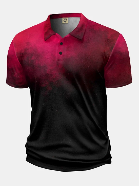 Moisture Wicking Golf Polo 3D Gradient Color