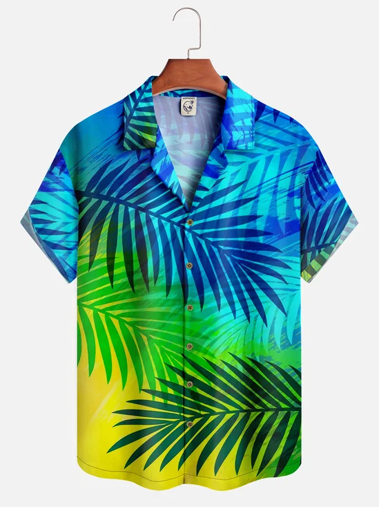 Moisture-wicking Breathable Palm Tree Aloha Shirt