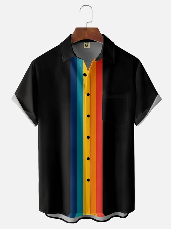 Moisture-wicking Rainbow Pride LGBT Bowling Shirt