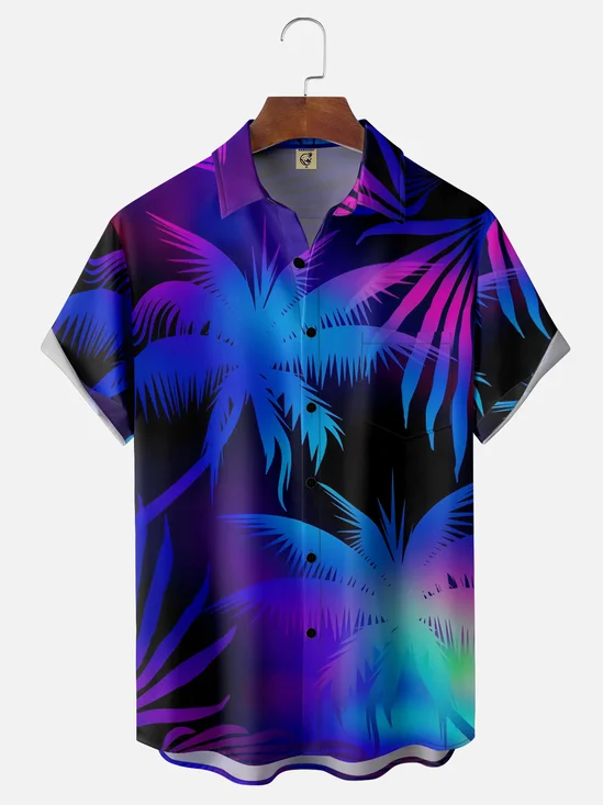 Moisture-wicking Breathable Palm Tree Hawaiian Shirt