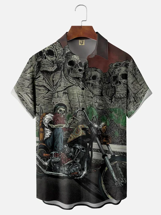 Moisture-wicking Bearded Skull Cycling Hawaiian Shirt