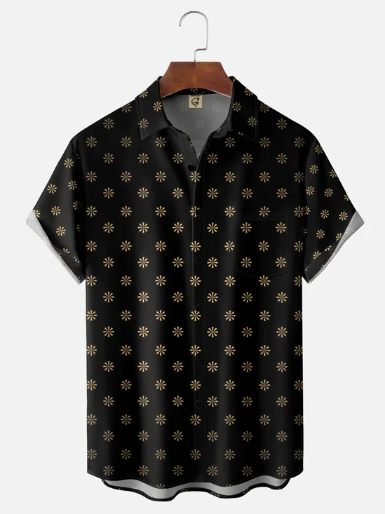 Moisture Wicking Daisy Hawaiian Shirt