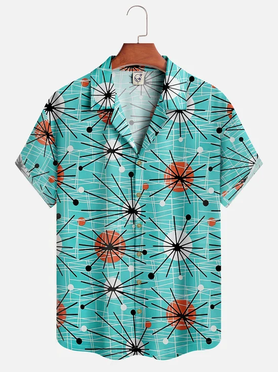 Moisture-wicking Abstract Geometric Art Hawaiian Shirt