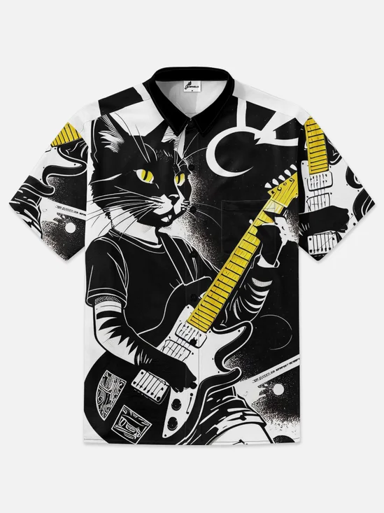 Music Guitar Cat Quick Dry Shirt