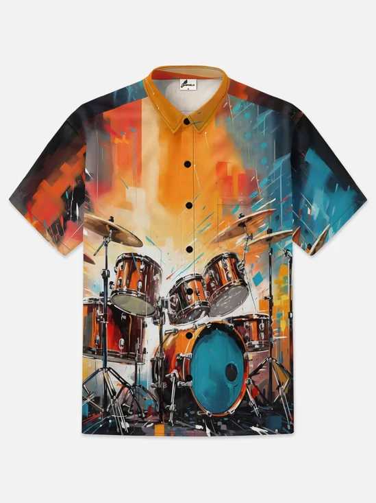 Rock Jazz Drum Playing Music Quick Drying Shirt
