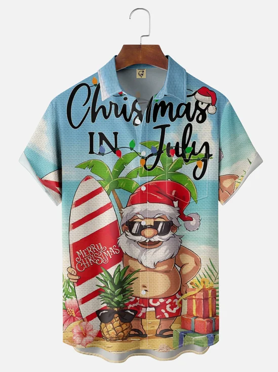 Moisture Wicking Christmas in July Hawaiian Shirt