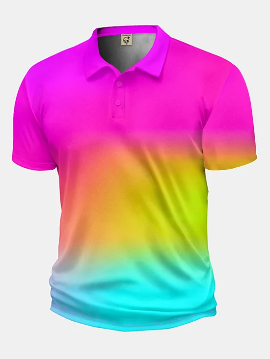 Moisture wicking Golf Polo Gradient Color