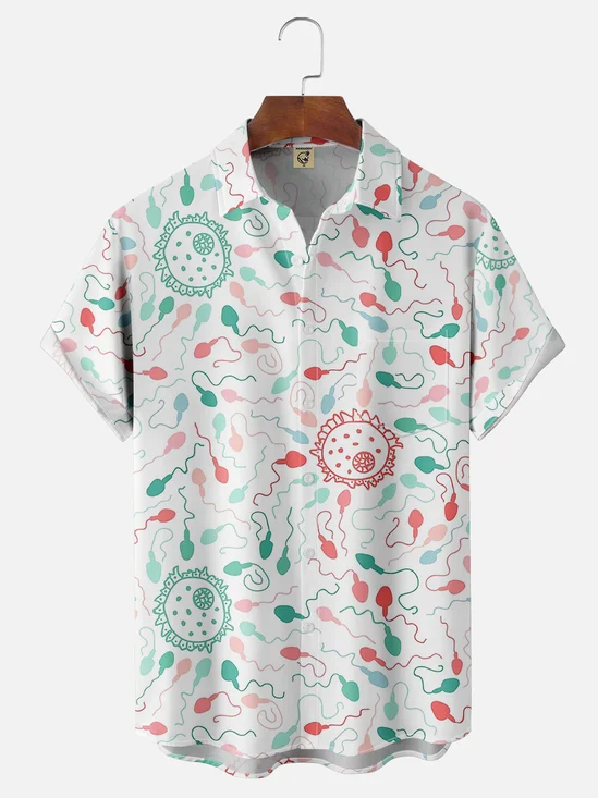 Moisture-wicking Beginning of Life Chest Pocket Hawaiian Shirt