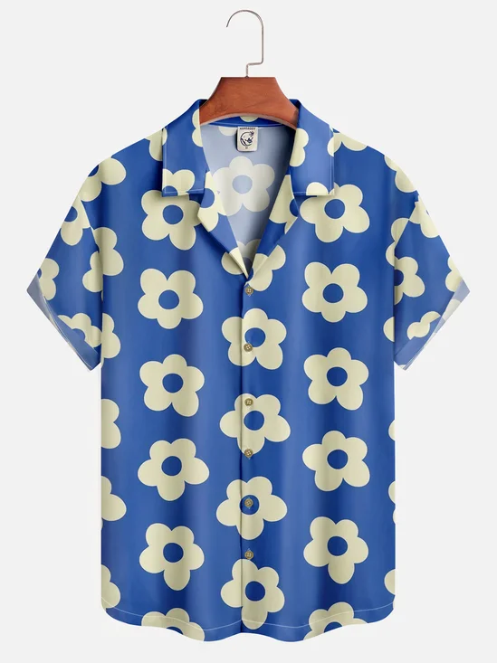 Moisture-wicking Floral Aloha Shirt