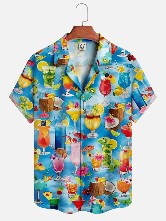 Moisture-wicking Cocktail Aloha Shirt