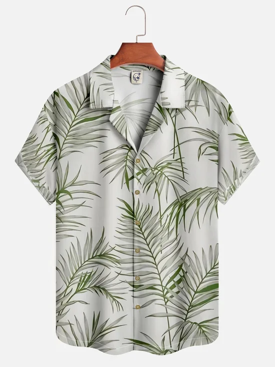 Moisture-wicking Leaf Aloha Shirt