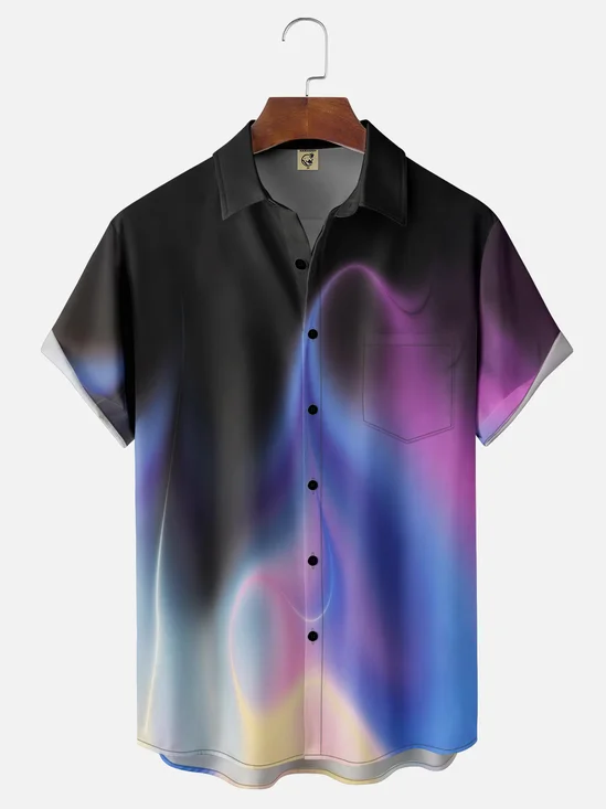 Moisture-wicking Dreamy Light Chest Pocket Hawaiian Shirt