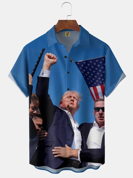 Fight Donald Trump Hawaiian Shirt I Stand With Trump Make America Great Again