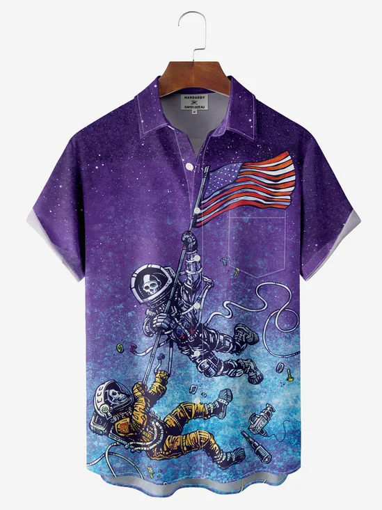 Fight American Hawaiian Shirt By David Lozeau