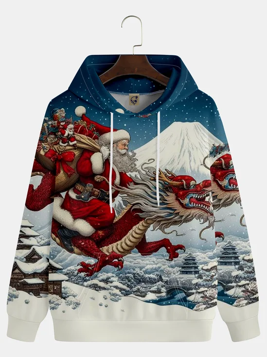 Santa and the Dragon Hoodie Sweatshirt