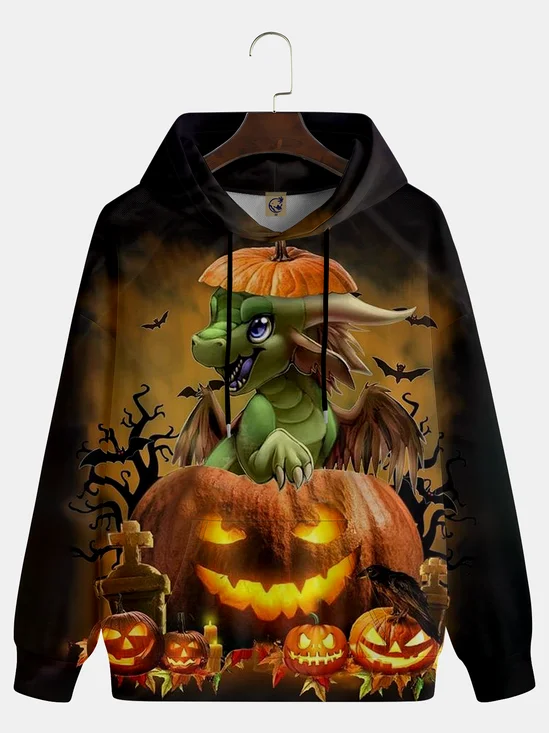 Halloween Pumpkin and Dragon Hoodie Sweatshirt