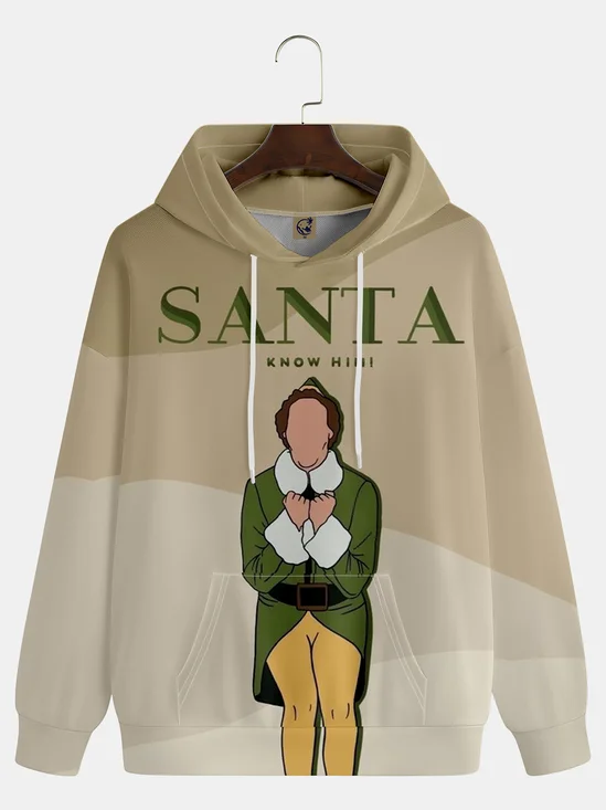 Christmas Abstract Character Print Hoodie Sweatshirt