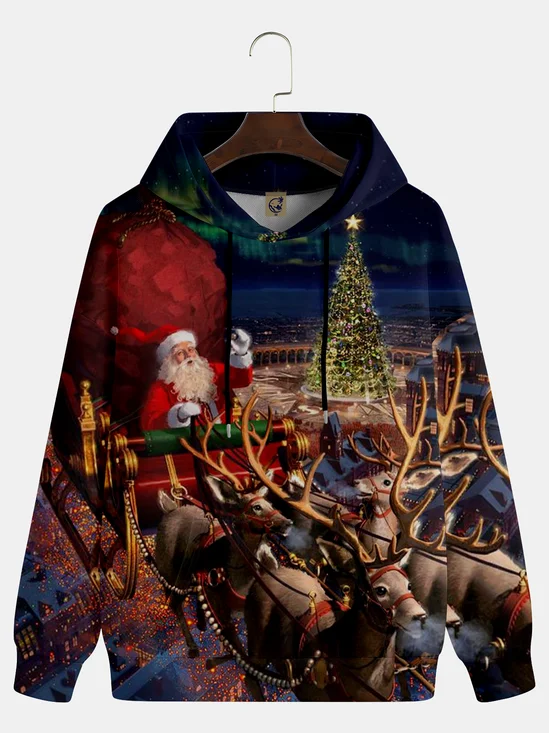 Santa Claus Delivering Gifts Hoodie Sweatshirt