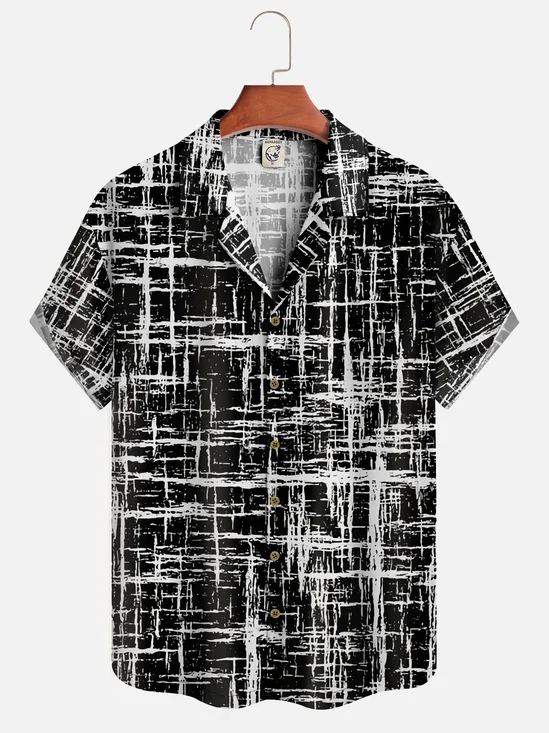 Moisture-wicking Geomatric Aloha Shirt