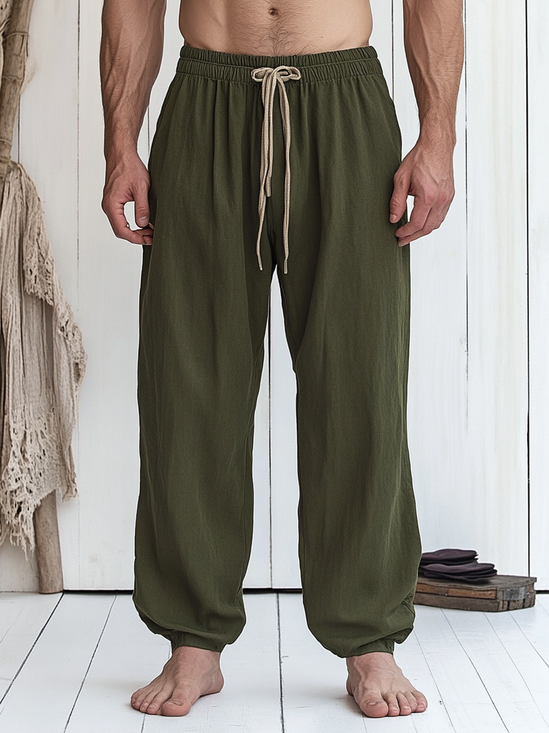 Cotton Plain Trousers