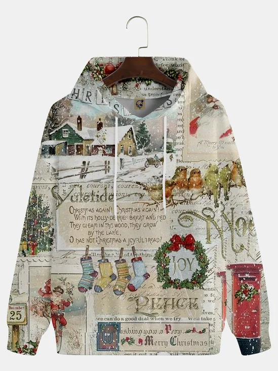 Christmas Retro Poster Hoodie Sweatshirt