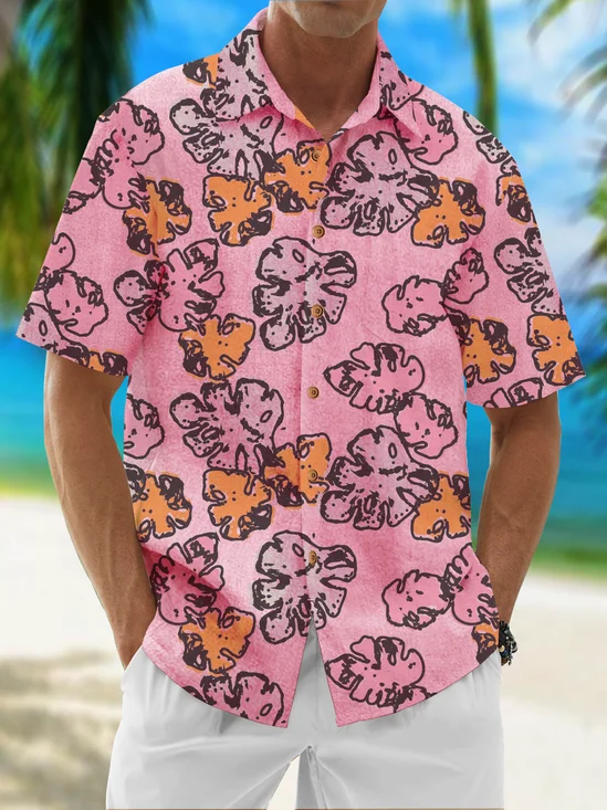 Moisture Wicking Tropical Hawaiian Shirt