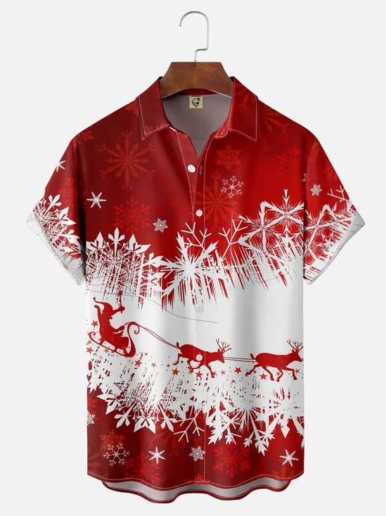 Moisture Wicking Santa Hawaiian Shirt