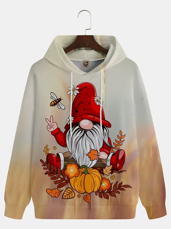 Thanksgiving Gnome Harvest Illustration Hoodie Sweatshirt