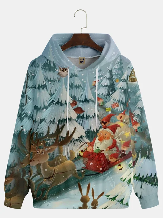 Santa Claus in the Woods Hoodie Sweatshirt