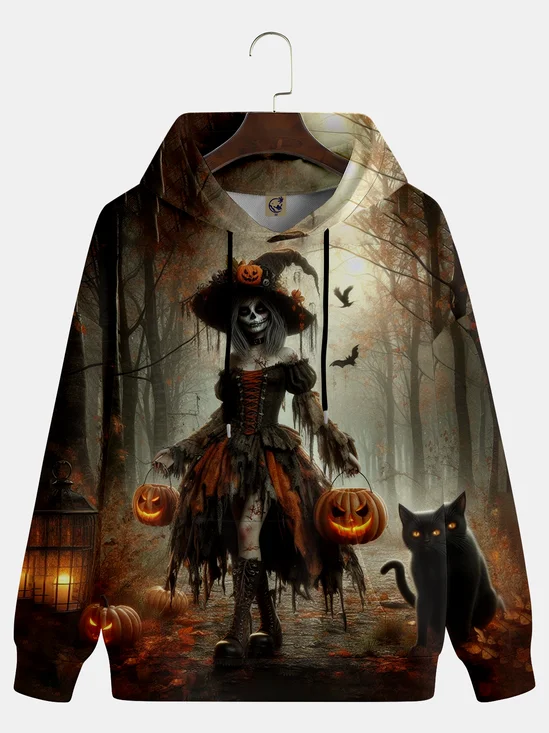 Halloween Skeleton Witch Hoodie Sweatshirt