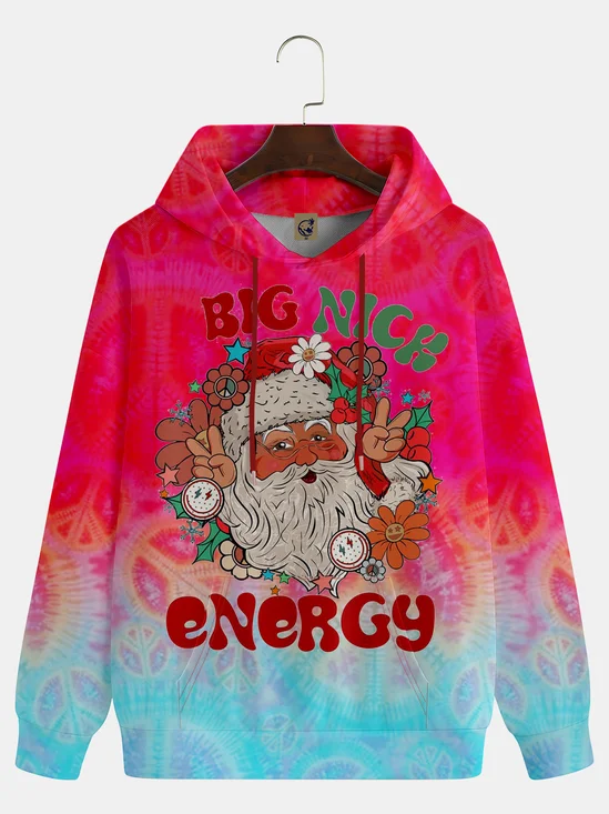 Christmas Santa Claus Artistic Gradient Hoodie Sweatshirt