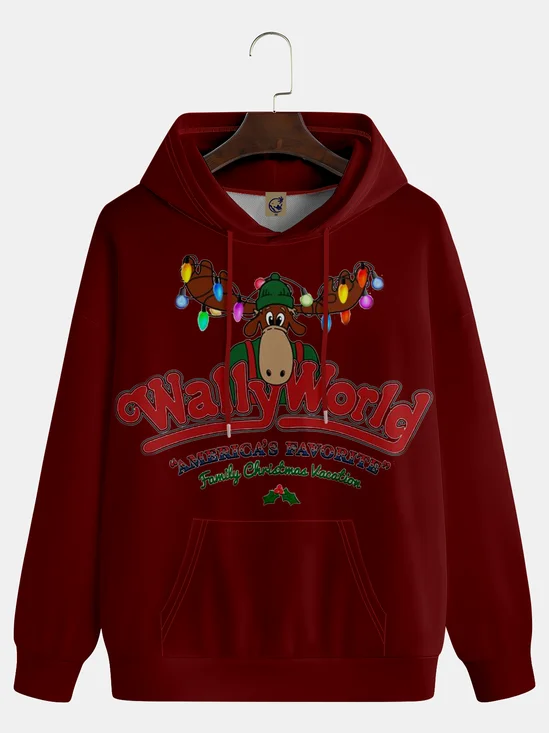 Christmas Reindeer Illustration Art Hoodie Sweatshirt
