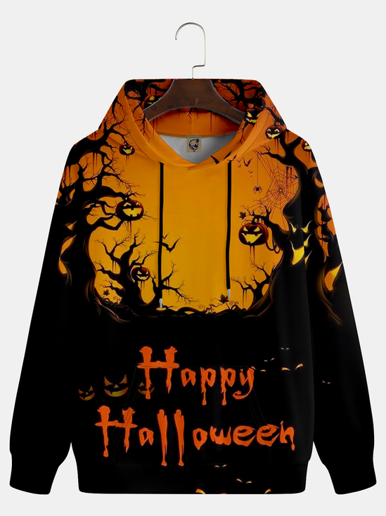 Halloween Pumpkin Art Font Hoodie Sweatshirt
