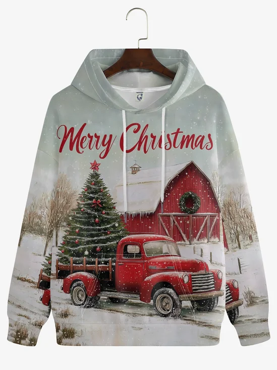 Pickup Truck Christmas Tree Hoodie Sweatshirt