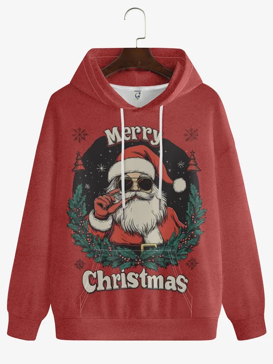 Vintage Santa Claus Illustration Hoodie Sweatshirt